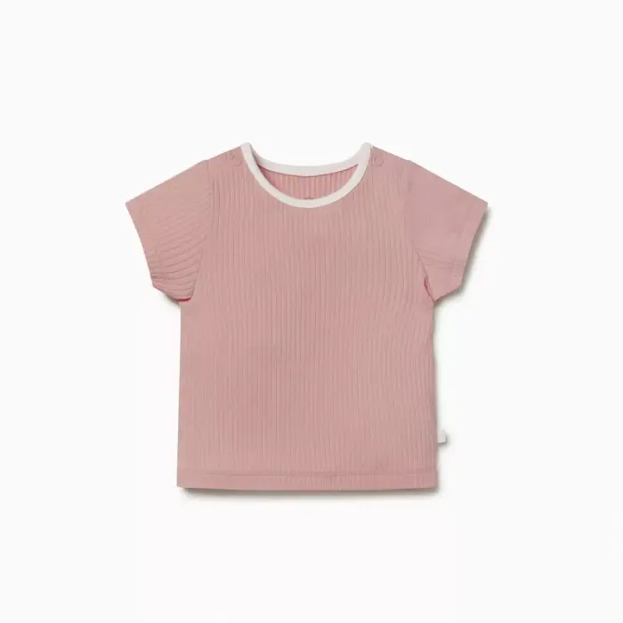 Ribbed Short Sleeve T-Shirt - Image 2