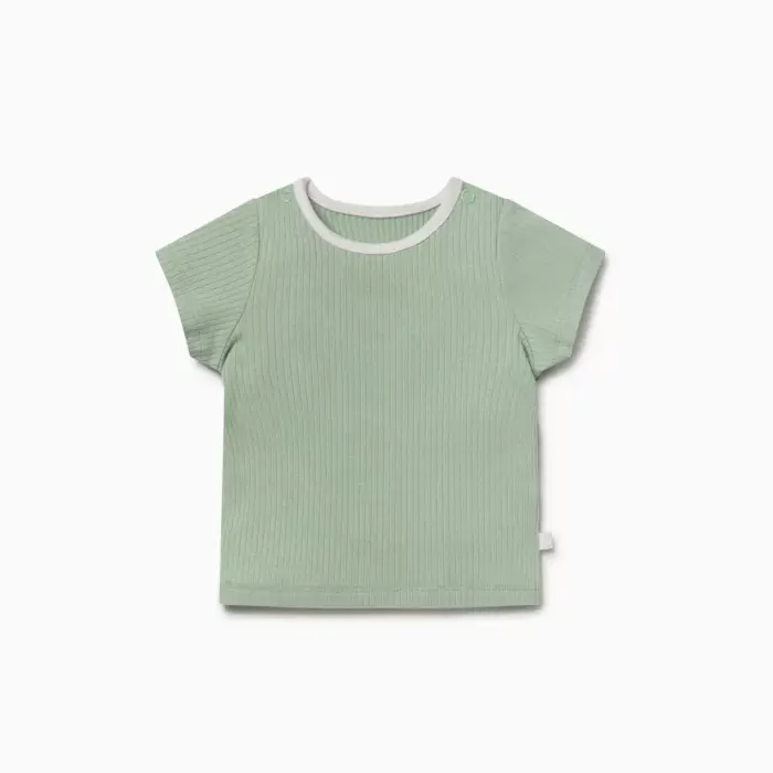 Ribbed Short Sleeve T-Shirt - Image 3